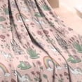 thumbnail image 3 of Fairy Tale Princess Unicorn Pattern Blanket,Comfortable Soft Flannel Throw Blanket,All Season,Warm Lightweight Blankets for Sofa Bed Couch Living Room Chair,30"x40", 3 of 4