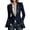 Navy #024, variant on Blazers for Women Vintage Floral Embroidered Bell Sleeve Cinched Waist Lapel Fall Casual Jacket, S