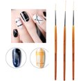 thumbnail image 4 of 3 Pièces Pinceaux En Détail À Ongles, Pinceau Liner Nail Art Ongles Professionnel, Pinceaux Fins Pour Peinture Acrylique De Precision, Dessin Brosse Pinceau Peinture Stylo Nail Dotting Tool, 4 of 8