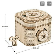 ROKR Puzzle Box 3D Wooden Puzzle Model Kits Birthday Gift for Adults and Teens(LK502 Treasure Box)