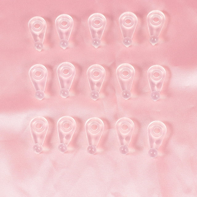 BESTYASH 100Pcs Small Transparent Glass Clips Plastic Material Fixing Clips for Mirror and Glass Cabinet