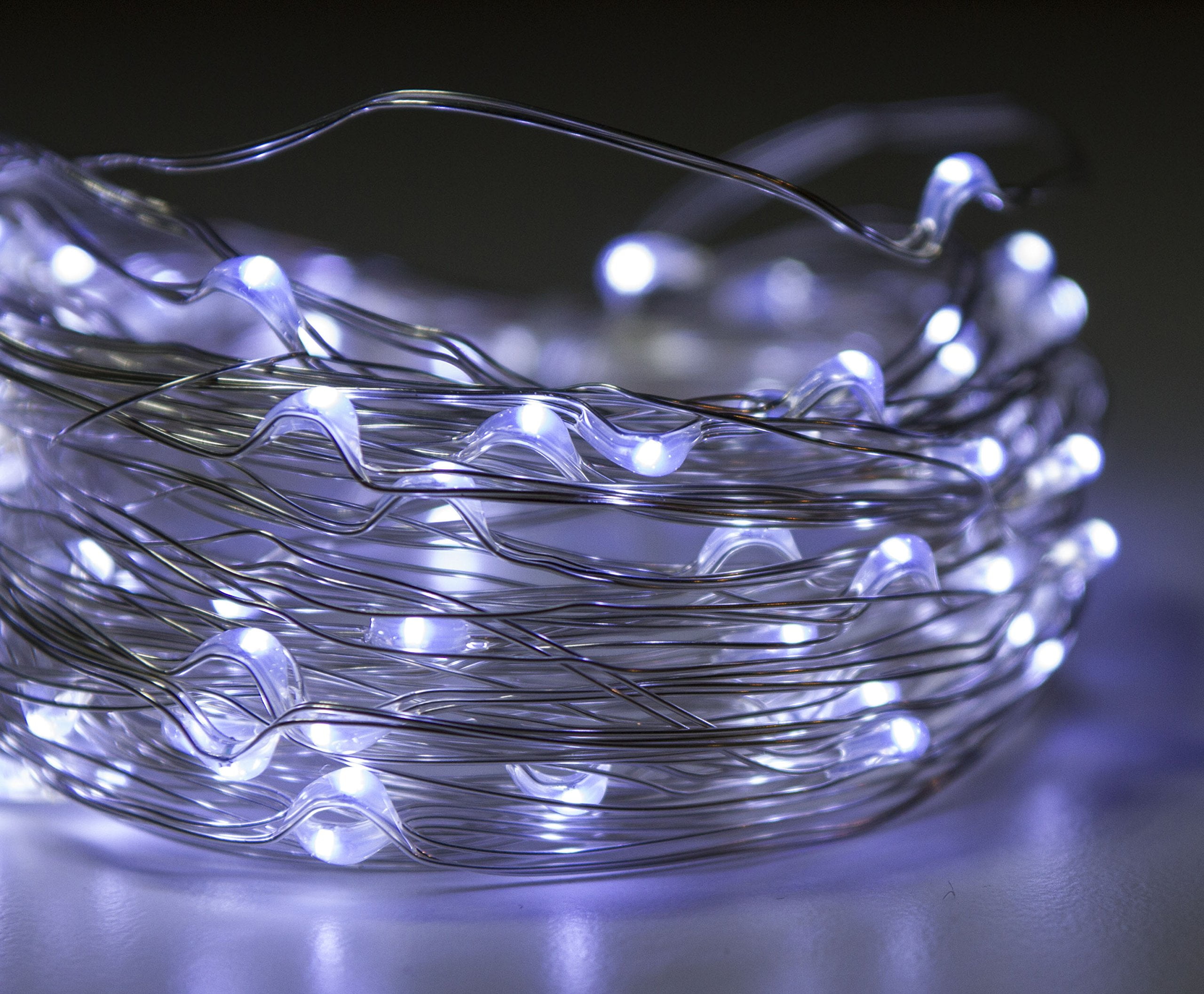 Axis 25011 Metallic Silver Led Microdot String Lights [32ft]