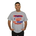 thumbnail image 6 of DJH Apparel | Virginia: I LOVE MY TEAM Sports  Athletic Unisex T-shirt, 6 of 7