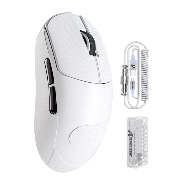Mouse Gamer Inalámbrico ATTACK SHARK X8 PRO 8K 40K DPI Blanco