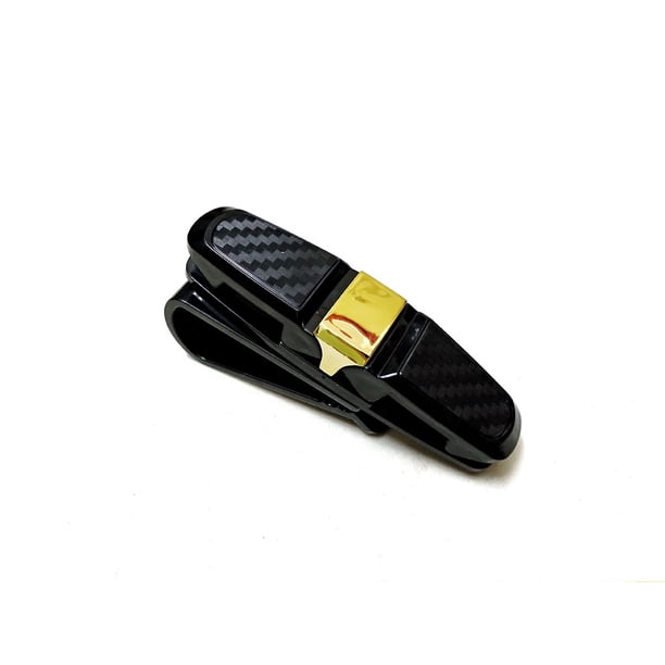 Kenally Soportes para gafas, Clip para gafas de sol, rotación de 360 grados, colgador para pulido de espejo, soporte para gafas, Automoción decorativa y accesorios Oro