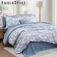 thumbnail image 6 of Amberspace Botanical Flowers Design 7-piece Bed in a Bag Comforter Set with Sheets,Dusk Blue,Queen, 6 of 8