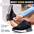 thumbnail image 4 of FitVille zapatos para caminar para hombre, zapatillas ligeras Extra anchas para pies planos, ajuste de arco, talón, alivio del dolor, zapatillas antideslizantes para correr, 4 of 5