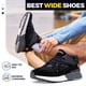 thumbnail image 4 of FitVille zapatos para caminar para hombre, zapatillas ligeras Extra anchas para pies planos, ajuste de arco, talón, alivio del dolor, zapatillas antideslizantes para correr, 4 of 5