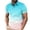 A-Light Blue746, variant on Mens Polo Shirts Two Tone Gradient Solid Short Sleeve Polo Shirts Regular Fit Lightweight Daily Tops