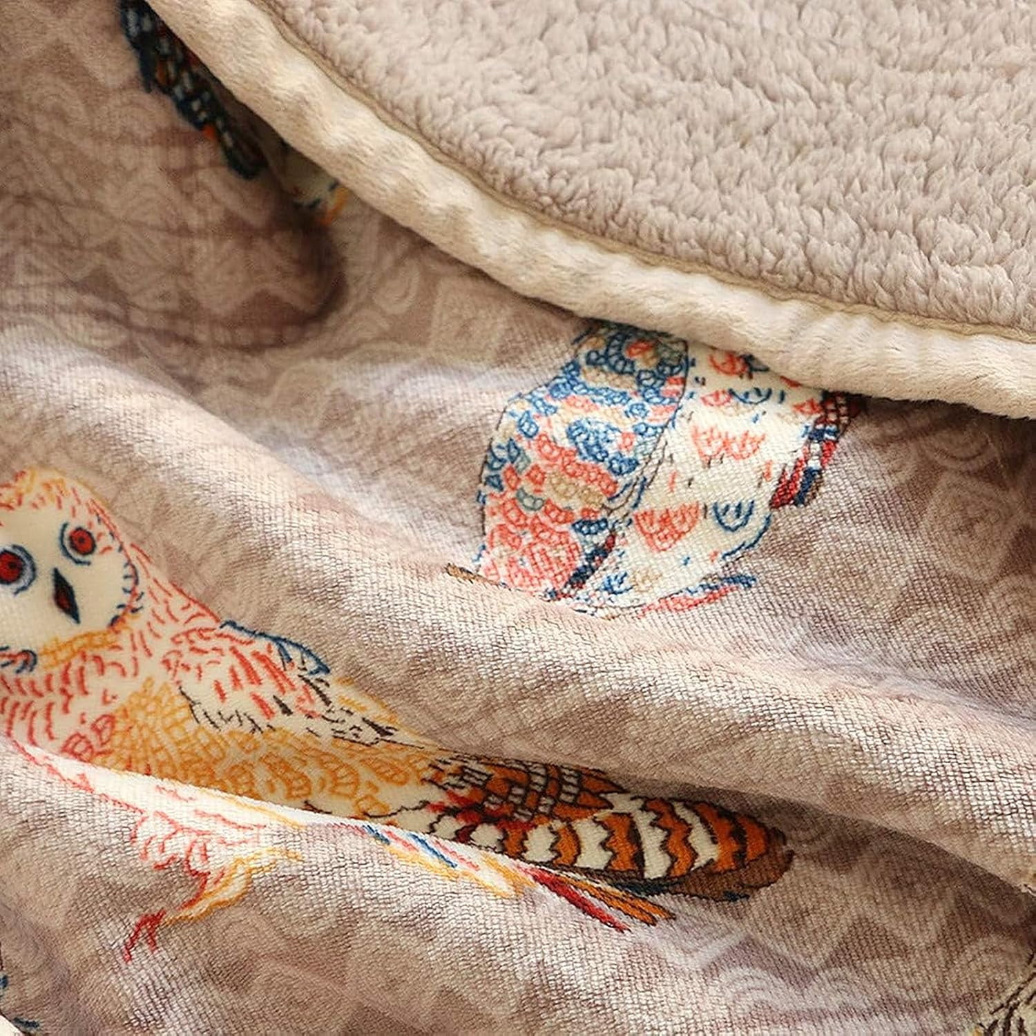 Levinis Owl Throw Blanket Queen Size 80'' x 90'', Soft Cozy Warm Throw Blanket for Bed/Couch/Sofa/Camping, Great Gift for Women's Day,Mother's Day,Father's Day,Thanksgiving,Christmas,Hallows' Day