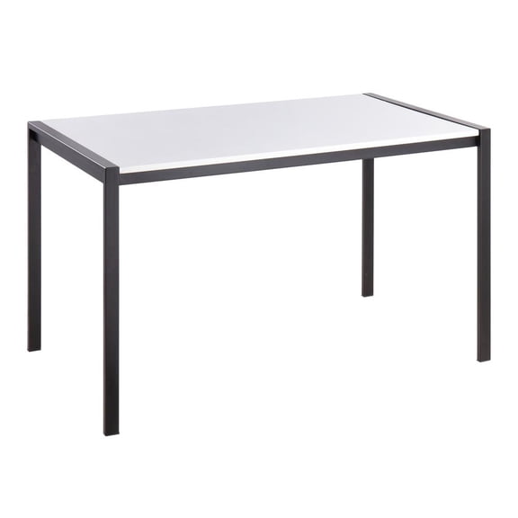 LumiSource Black Metal, White Wood Fuji Dinette Table