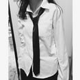 thumbnail image 6 of Women Satin Skinny Tie Skinny Scarf JK Uniform Tie Long Necktie Satin Tie, 6 of 16
