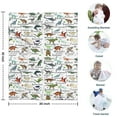 thumbnail image 4 of White Dinosaurs Names Species Pattern Blanket,Comfortable Soft Lamb Wool Throw Blanket,All Season,Warm Lightweight Blankets for Sofa Bed Couch Living Room Chair,30"x40", 4 of 4
