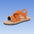 thumbnail image 6 of Women's Woven Cross Strap Flat Sandals, Espadrille Lightweight Slip On Shoes Roman-Style Soft-Soled Wrap Thick-Soled Plus-Size Shoes, Casual Summer Beach Slippers for Women, 6 of 7