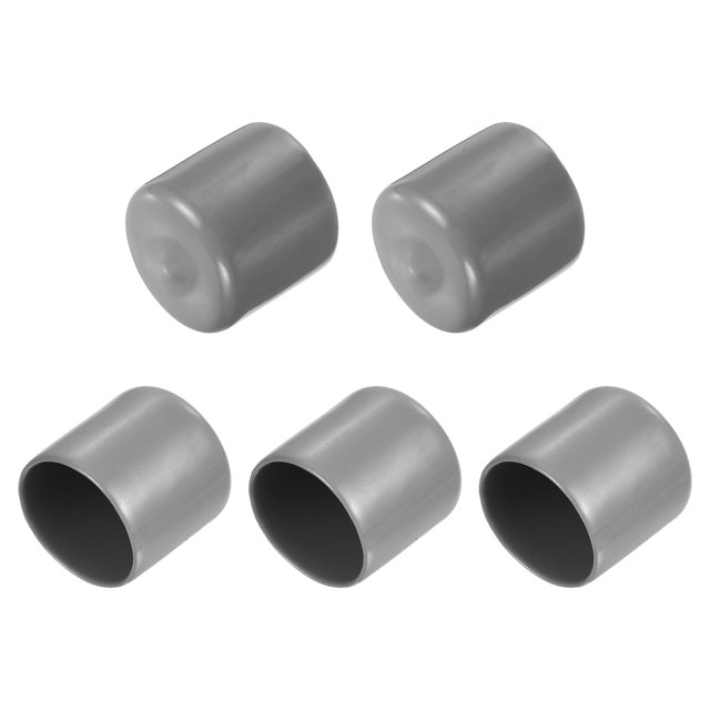 5pcs Rubber End Caps Protective Caps 26mm ID Bolt Cap Light Gray