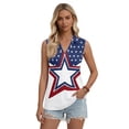 thumbnail image 4 of 4Th Of July Outfits for Women 250th Anniversary USA T-Shirt Womens Sleeveless Shirts Printed Golf Polo Shirts, 4 of 5