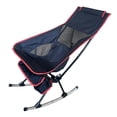 thumbnail image 4 of DYNWAVECA Rocking Camping Chair Folding Chair Mesh Back Accessories Rocker Stool Swing Chair Seat for Fishing Outdoor Activities Sports Black, 4 of 10
