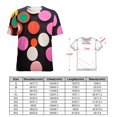thumbnail image 2 of Colorful Dots Women T-Shirt Classic O Neck T-Shirts Short-Sleeve Trendy Animal Print Design Tshirt Casual Clothing, 2 of 5