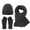 A-Grey16, variant on Bibifish Mens And Womens Hat Gloves Scarf Sets Winter Warm Knitted Beanies Hat Gloves And Long Scarves 3 Pc Cold Weather Hat Gloves Scarf Sets