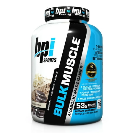 BPI Sports Bulk Muscle Protein Cookies And Cream, 16 Servings