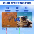 thumbnail image 7 of Uiaoiais Turtle Wear Sunglasses on Beach License Plates Aluminum License Plate Decorative Cover, 7 of 7