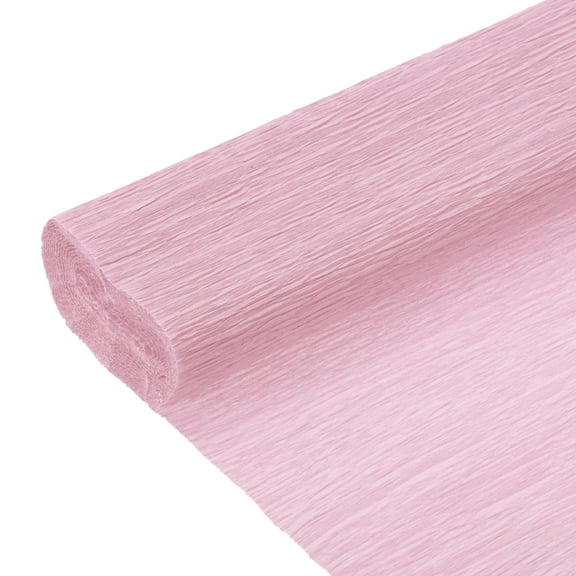 Uxcell Crepe Paper Roll 8.2ft Long 9.84 Inch Wide for Wedding Ceremony Various Large Festivals Decoration, Pale Pink
