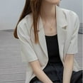 thumbnail image 2 of Summer Blazers Women Simple Leisure Loose Korean Style Youth Single Breasted, 2 of 8