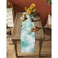 thumbnail image 4 of Hokiten Table Runners 90 Inches Long Dress Scarves, Green Sky Cloud Farmhouse Coffee/Dining/Kitchen Table Runner for Living Room, Natural Landscape Scenery Ombre 13x90 Inch, 4 of 7