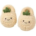 thumbnail image 4 of Otqutp Baby Indoor Slippers Fashion Autumn and Winter Boys and Girls Slippers Flat Bottom Soft Lightweight Comfortable Warm Cover Heel Cute Cute Fruit Pineapple Pattern Shoes(Yellow,3.5-4 Years), 4 of 9