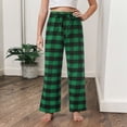 thumbnail image 2 of UAYOTSE Mid Big Kids Unisex Check PJ Pants Soft Skin Friendly Lounge Trousers Casual Bedroom Sleepwear,Sizes 15-16 Years, 2 of 9