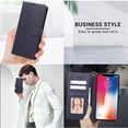 thumbnail image 6 of for iPhone XS Max Case, PU Leather Magnetic Buckle Wallet Case with Stand Holder Flip Cover with Card Slots Wrist Strap Shock-resistant Comfortable Grip Cover for iPhone XS Max - Blue, 6 of 9