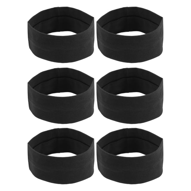 bandas para la cabeza, bandas para el sudor, banda para la cabeza elástica que absorbe la humedad, para deportes, algodón, negro