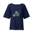 thumbnail image 4 of Blouses à Manches Courtes pour Femmes Hauts Aguichant à Col Rond à Manches Courtes pour Femmes Blouse Régulière Imprimée Femmes Hauts à Manches Courtes Femmes Blouse à Manches Courtes Hauts à Manches Courtes pour Femmes, 4 of 5