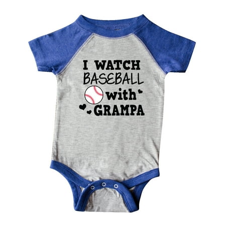 

Inktastic I Watch Baseball with My Grampa Gift Baby Boy or Baby Girl Bodysuit
