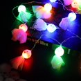 thumbnail image 2 of Cadena de luces de Halloween, 10 pies, 20 LED, luz fantasma de Halloween, decoración de Halloween para interiores y exteriores, 2 modos de iluminación, alimentado por batería, resistente al agua (colorido） esquí esquí Gafas de esquí, 2 of 5