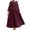 Red, variant on ZenCart Women's Cotton Linen Maxi Dress Long Sleeve Button Up Crewneck Long Dress with Pockets Plus Size Casual Flowy Beach Sundress
