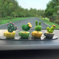 thumbnail image 2 of Cactus Car Decoration 4Pcs Spring Shaking Head Toy Plant Flower Potted Car Interior Dashboard Accessories Center Console Decoration, 2 of 3
