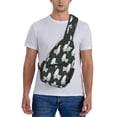 thumbnail image 6 of Sling Bag for Men, Abstract Plant Cute Alpaca Fanny Pack Crossbody Bags Shoulder Chest Bag, Small Gym Bag Anti Theft Crossbody Backpack Daypack for Travel Sports Running Hiking, 6 of 7