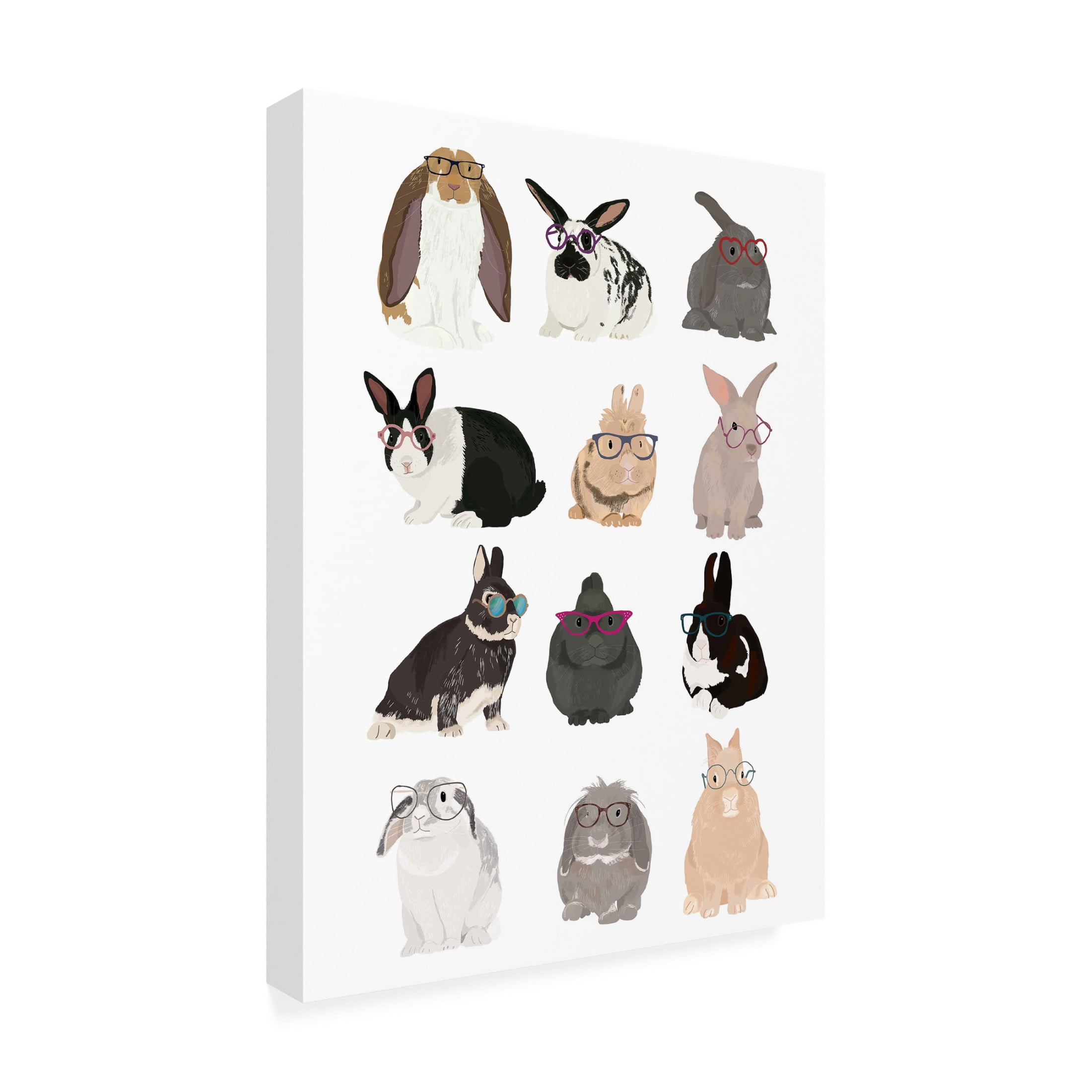 Trademark Fine Art Hanna Melin Rabbit Family Canvas Wall Art