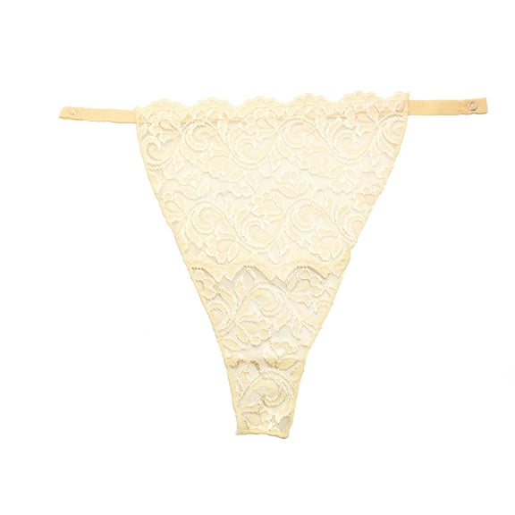 [068] Snappy Cami Snap-To-Bra Mock Camisole - Original Classic - Full Lace - Single Pack - Crème.