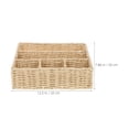thumbnail image 6 of WRISTBIQUE Elegant Design Desk Storage Basket Handwoven Wicker Organizer Paper Rope Iron 1Pack, 6 of 7