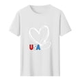 thumbnail image 4 of Tnhcen Men's Regular Fit Patriot Summer Shirts USA Flag Heart Print 4th of July Graphic Festival T-Shirt ​ S-3XL, 4 of 5
