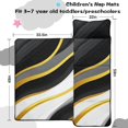 thumbnail image 5 of Black and Gold Marble Pattern Teens Toddler Nap Mat with Pillow, Sleeping Mat Bag for Preschool Daycare 59"x22", 5 of 6