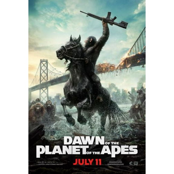 Bad Dog Posters Dawn Of The Planet Apes Movie Poster 11Inx17In Mini Poster 11x17 Poster Color Category: Multi, Unframed, Ages: Adults
