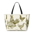 thumbnail image 2 of Easygdp Chickens Bolsa de Viaje de Playa de Gran Capacidad, Bolsa Tote Perfecta para la Playa, Escapadas de Fin de Semana y Viajes, 2 of 7