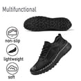 thumbnail image 4 of Mens Mesh Casual Shoes Outdoor Lightweight Hiking Shoes Soft Breathable Sneakers Non-slip Driving Shoes Black 6.5 US, 4 of 7