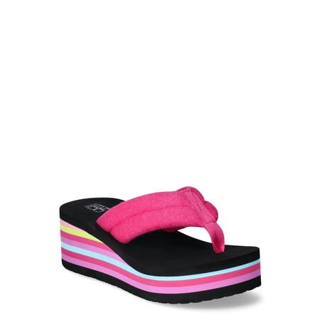 

No Boundaries Women s Mid-Heel Platform Thong Wedge Sandals