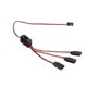thumbnail image 1 of Cable de extensión de servo RC en Y shaofei con Interruptor de control de luz LED para JR Futaba negro, 1 of 5