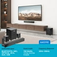 thumbnail image 2 of Acoustic Audio 5.1 Surround Sound Home Theater Sound Bar with Bluetooth, RCA, Optical, ARC, AUX, Wireless Subwoofer and Remote Control - AA5190 (Black), 2 of 6