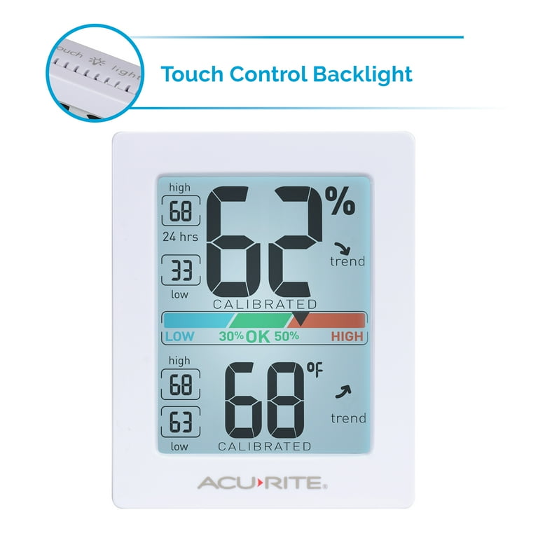 WiFi Thermometer Smart Hygrometer: Indoor Temperature Humidity Sensor with  Backlit Display & App Notification Alerts, Data Storage Export, Calibrated